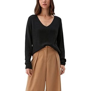 s.Oliver RED LABEL - Gebreide Pullover - Viscosemix - V-hals - Gaatjesmotief