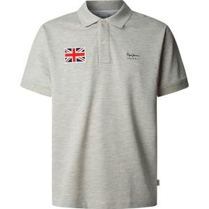 Pepe Jeans Heren UNION POLO Polo, Grijs (LICHT GRIJS MARL), XL, Grijs (lichtgrijs gemêleerd), XL
