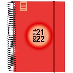 Finocam Espir Color - Agenda september 2021 - augustus 2022 (12 maanden), E10 - 155 x 212 (medium), rood