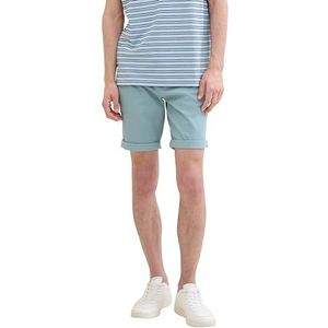 TOM TAILOR Heren Slim Fit Chino Shorts, 27475 - Grijs Mint, 28
