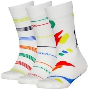 Tommy Hilfiger TH KIDS SOCK 3P GIFTBOX FUN, Meerkleurig, 35/38 EU