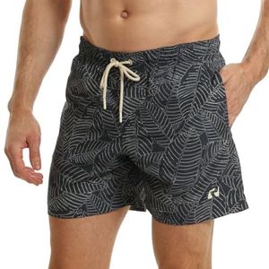 RIPT Performance Heren Essentials Quick Dry UV 50 Zonnebescherming Zwemshort Trunks,Marineblauw Bladpatroon, S