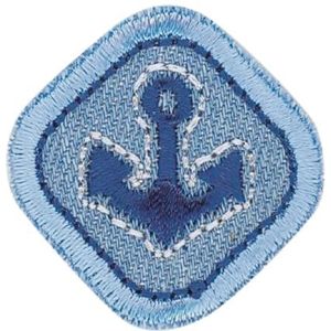 HKM 10236306 patches, blauw/wit, één maat