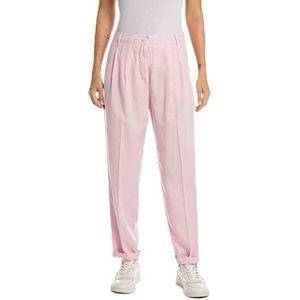 Replay Dames Carrot Fit High Waist Broek, 066 Bubble Pink, 28W