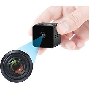 DICPHIL Verborgen mini-camera, 1080p, draagbare kleine HD-camera met nachtzicht en bewegingsactivering, verborgen bewakingscamera voor thuis en buiten