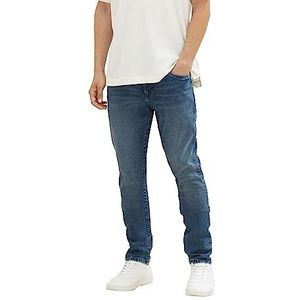 TOM TAILOR Troy Slim Jeans voor heren, 10123 - Destroyed Mid Stone Blue Denim, 34W x 34L