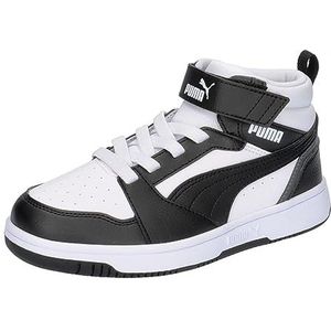 PUMA Rebound V6 Mid sneakers voor kinderen PUMA White-PUMA Black-Shadow Gray 34.5 EU