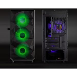 TQGCC901-B ""Seizure"" mini-gamingtowerbehuizing in zwart, ontwikkeld voor een superieure game-ervaring dankzij zijn robuuste en moderne esthetiek – ideaal voor Tussia