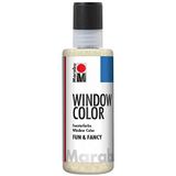 Marabu Window Color fun & fancy, 04060004584, glitter goud, 80 ml, raamverf met glitterverf op waterbasis, verwijderbaar op gladde oppervlakken zoals glas, spiegels, tegels en folie