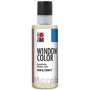 Marabu Window Color fun & fancy, 04060004584, glitter goud, 80 ml, raamverf met glitterverf op waterbasis, verwijderbaar op gladde oppervlakken zoals glas, spiegels, tegels en folie