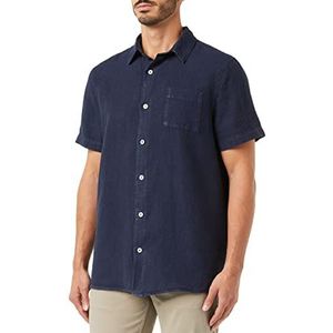 Armor Lux Shirt met korte mouwen, comfort, eenvoudige kraag, marineblauw deep, M heren, Marine Diep, M