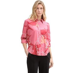 TOM TAILOR Damesblouse, 37187 - Pink Big Floral Shapes Design, 36