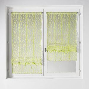 Homemaison 813261 gordijn, draadgordijn, organza/polyester, 1 x 60 cm, anisgroen