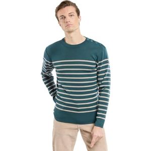 Armor Lux GOULENEZ Marine trui van merinowol, Dark Stone/Sandstone Heather, XXL