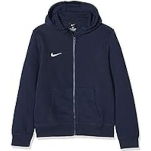 Nike Kindersweatshirt Team Club Full Zip Capuchonjas, Blauw (Obsidian/Voetbal White), XS