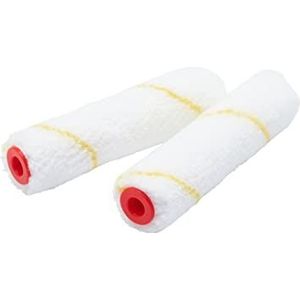 ProDec Advance 2 pak 4 inch Microvezel Mini Verfrollers met korte pool voor een gladde afwerking met Emulsie, Glans, Satijn, Vernis, Houtbeits op Muren, Plafonds, Plinten, Vensterbanken, Deuren, 4