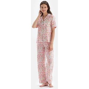 Dagi Dames Viscose Pyjama Set, Pink Printed, 42, Roze bedrukt, 42