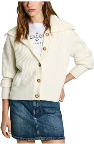 Pepe Jeans - PL702189 - Vest - Wit - Casual - Acryl