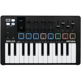 Arturia - MiniLab 3 - Universeel MIDI-toetsenbord voor muziekproductie, levering met een suite creatieve software - 25 mini-toetsen, 8 veelkleurige pads - zwart