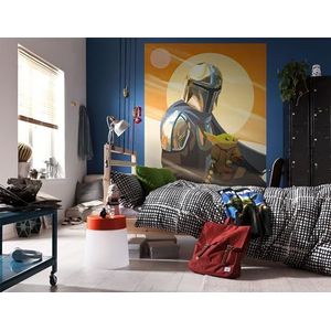 Star Wars Vlies fotobehang - The Mandalorian Hunt for Grogu - afmetingen 200 x 250 cm - kinderkamer, behang, kinderbehang