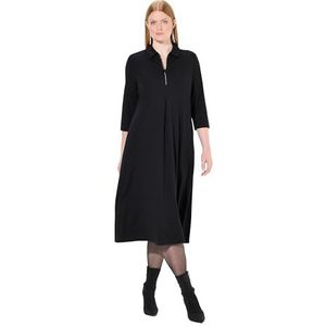 Ulla Popken Puntojurk met rits, zwart, 54-56
