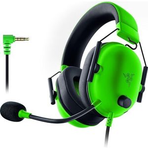 Razer BlackShark V2 X Gaming-headset: 7.1 surround sound, 50 mm drivers, traagschuim oorkussens, voor pc, PS5, PS4, Switch, Xbox One, Xbox Series X|S, mobiel, 3,5 mm jackstekker, groen