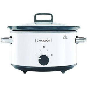 Crockpot CSC030X Kookpan, uitneembare, gemakkelijk te reinigen keramische schaal, 3,5 liter (3-4 personen), wit