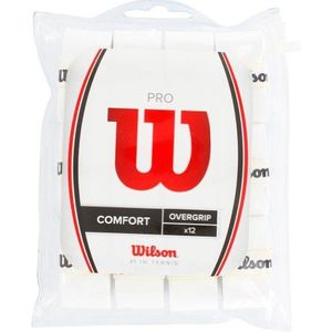 Wilson Unisex Gripband Pro Overgrip, wit, 12 stuks, WRZ4016WH