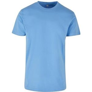 Build Your Brand Heren T-shirt ronde hals, basic T-shirt voor mannen, regular fit, katoen, horizonblauw, 5XL