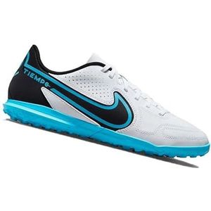 Nike Tiempo Legend 9 Club TF Sneakers, uniseks, Blast Wit Zwart Baltisch Roze Blauw, 37.5 EU