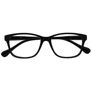 The Reading Glasses Company Zwarte lichtgewicht lezer designer stijl heren dames veerscharnier R27-1 +3.50