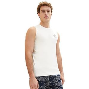 TOM TAILOR Heren 1037261 tanktop, 10332-Off White, XXL, 10332 - Off White, XXL