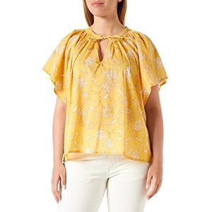 Part Two PardisPW to Top Relaxed Fit, Amber Yellow Block Print, 44 Vrouwen