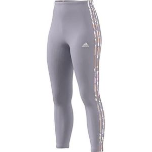 adidas Dames Essentials 3-Stripes High-Waisted Single Jersey Leggings, silver dawn/MULTICOLOR/white/silver dawn, L