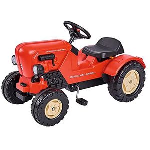 BIG 800056560 - Porsche Diesel Junior Kindertractoren, speelvoertuig met precisiekettingaandrijving, verstelbare zitting, tot 50 kg, Porsche licentie, voor kinderen vanaf 3 jaar, rood