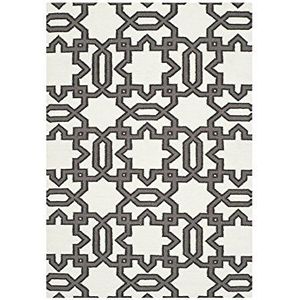 Safavieh Dhurrie tapijt, DHU751 modern 91 x 152 cm ivoor/grijs