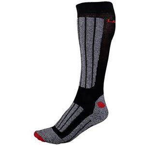 Lahti PRO Heren thermische sokken | Maat: 43-46 | Kleur: grijs-rood | werksokken | werksokken | thermische sokken | ademend | lang | robuust | Coolmax | duurzaam | warm, zwart, 43-46 EU