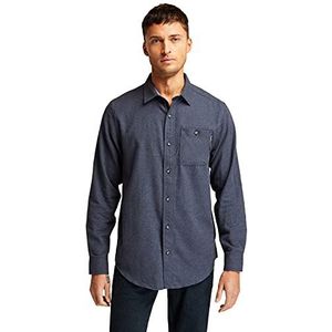 Timberland Woodfort Mid-Weight Flannel Work Shirt (big/tall) button-down werkhemd voor heren, marineblauw gemêleerd, XXL