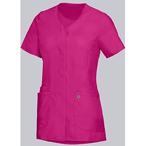 BP 1764-241-0830-XLn superlichte stoffen casack voor dames, 49% katoen/48% polyester/3% elastolefin, fuchsia, XLn maat