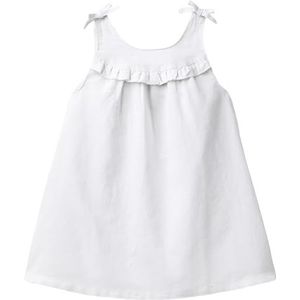 United Colors of Benetton Jurk voor meisjes en meisjes, optisch wit 101, 110 cm