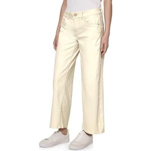 Street One - Studio Jeans - Ecru - Loose Fit - Hoge Taille - Brede Pijpen