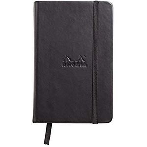 Rhodia 118569C Web Notebook (ivoor, 90 g, DIN A6, 10,5 x 14,8 cm, gelinieerd, stippengrid) 1 stuk, zwart