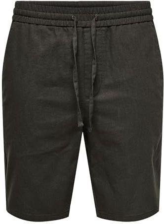 ONLY & SONS Onslinus 0007 Cot Lin Shorts Noos, Demitbeker., XS