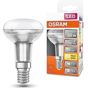 OSRAM LED STAR R50 LED-lampe til E14-stik, reflektorlampe, GL, 350 lumen, varm hvid (2700k), udskiftning til konventionelle 60W pærer, ikke dæmpbar, 6-pack