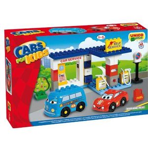 Unico 8565-0000 8565-0CAR Cars for Kids-tankstation 43 stuks 8565, meerkleurig