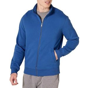 Amazon Essentials Fleece Mock Neck Sweatshirt met volledige rits Blauw, XS