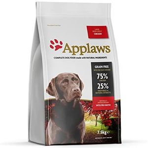 Applaws Natürliche und Getreide frei trockene Hundefutter für Erwachsene und große Rasse Hunde, Huhn, 7,5 kg Tasche