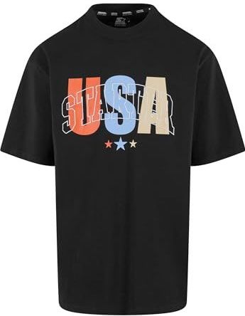 Starter - Black Label - Oversized T-shirt - Zwart - Korte Mouwen