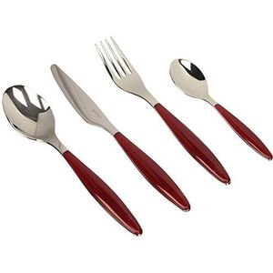 Guzzini - Feeling, 24-delige bestekset, rood, 15,8 x 7,5 x h25,5 cm