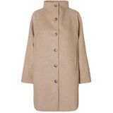 SELECTED - SLFVINNI - Tussenmantel - Crème - Klassieke Mantel